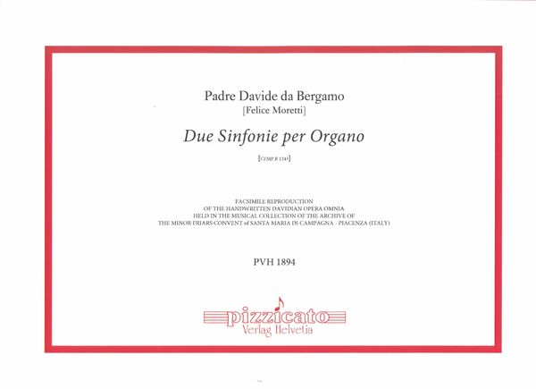 Due Sinfonie Per Organo, Cfmp.R 1243.