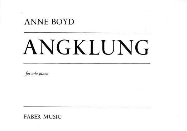 Angklung : For Piano Solo (1974) [Download].
