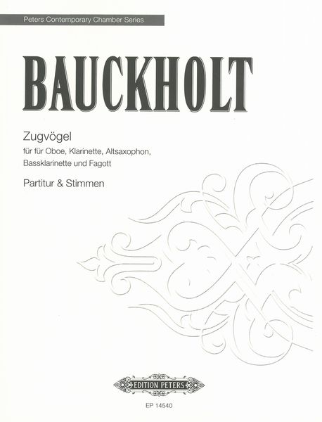 Zugvögel : Für Oboe, Klarinette, Altsaxophon, Bassklarinette und Fagott (2011/12).