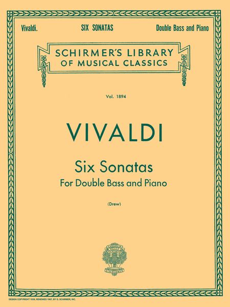 Six Sonatas : For Double Bass & Piano.