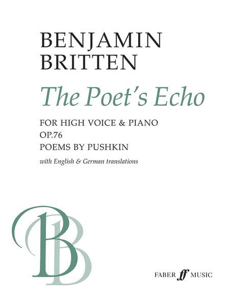 Poet's Echo - Six Poems of Pushkin, Op. 76 [E/G/R] : For High Voice and Piano [Download].