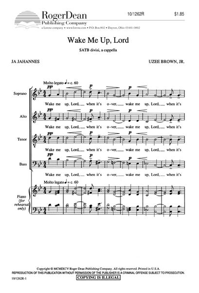 Wake Me Up, Lord : For SATB Divisi A Cappella.