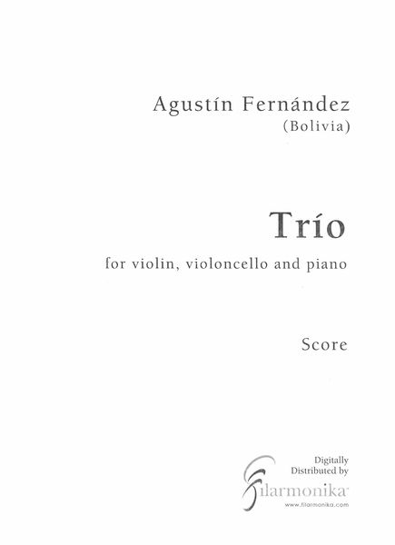 Trío : For Violin, Violoncello and Piano.