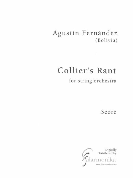 Collier's Rant : For String Orchestra.