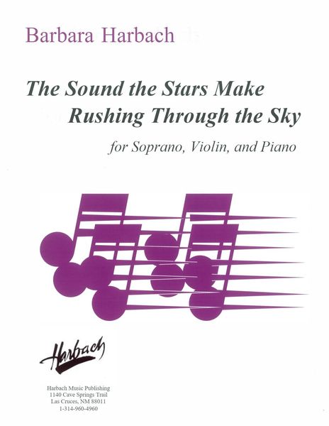Sound The Stars Make Rushing Through The Sky : For Soprano, Violin and Piano [Download].