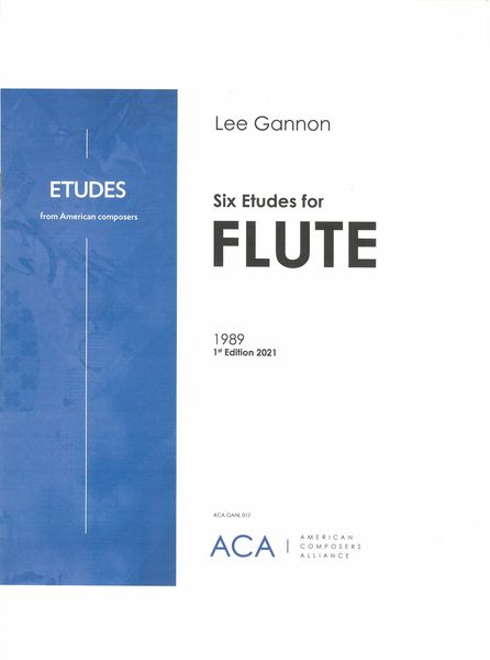 Six Etudes : For Flute (1989).