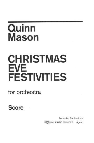Christmas Eve Festivities : For Orchestra.