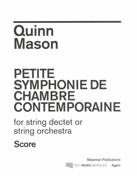 Petite Symphonie De Chambre Contemporaine (Après Milhaud) : For String Dectet Or String Orchestra.