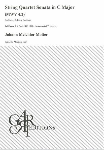 String Quartet Sonata In C Major, MWV 4.2 : For Strings and Basso Continuo / Ed. Alejandro Garri.