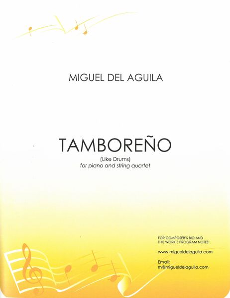 Tamboreño (Like Drums), Op. 126 : For Piano and String Quartet (2020).