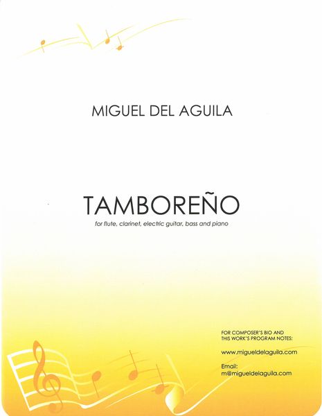 Tamboreño (Like Drums), Op. 126b : For Flute, Clarinet, Electric Guitar, Bass and Piano.