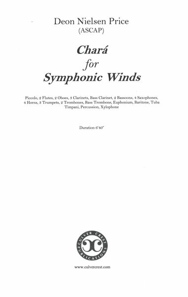 Chará : For Symphonic Winds.