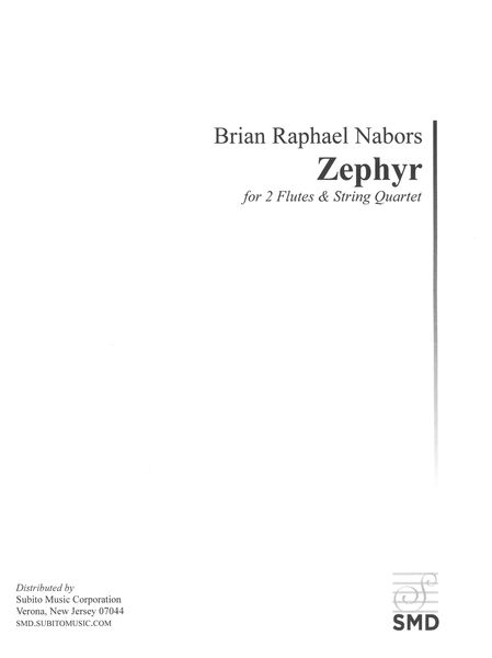 Zephyr : For 2 Flutes and String Quartet (2020).