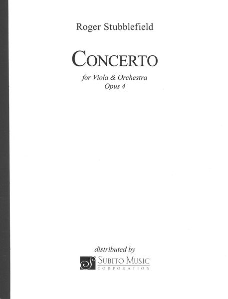 Concerto, Op. 4 : For Viola and Orchestra (2008).