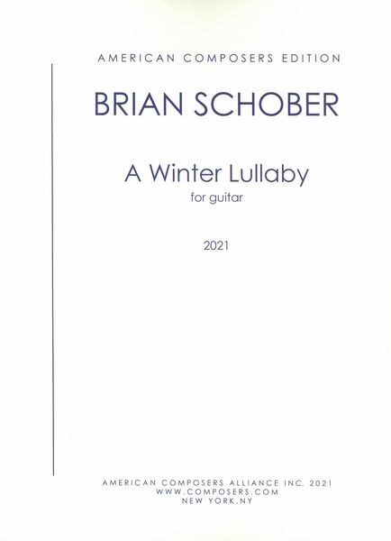 Winter Lullaby : For Guitar (2021).