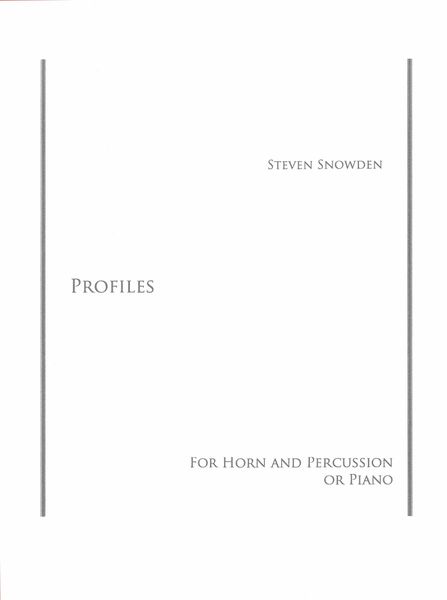 Profiles : For Horn and Percussion Or Piano.