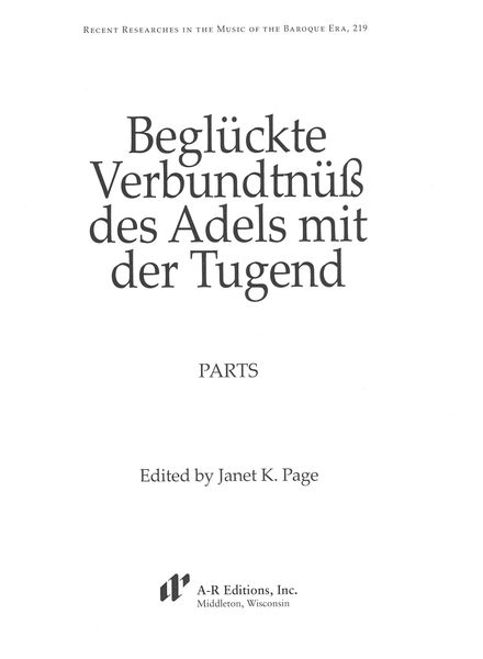 Beglückte Verbundtnüss Des Adels Mit der Tugend : Sittenspiel (Moral Play) For The Augustinian...