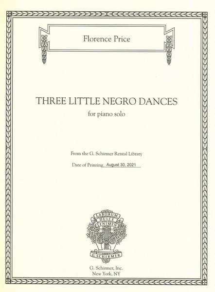 Three Little Negro Dances : For Piano Solo.