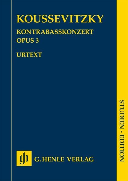 Kontrabasskonzert, Op. 3 / edited by Tobias Glöcker.