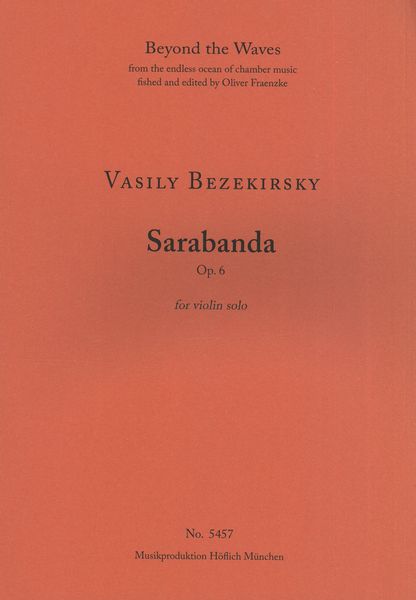 Sarabanda, Op. 6 : For Violin Solo.