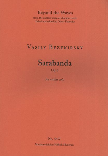 Sarabanda, Op. 6 : For Violin Solo.