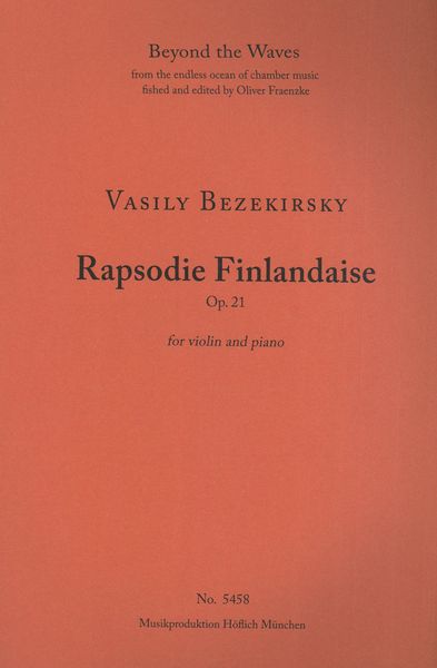 Rapsodie Finlandaise, Op. 21 : For Violin and Piano.