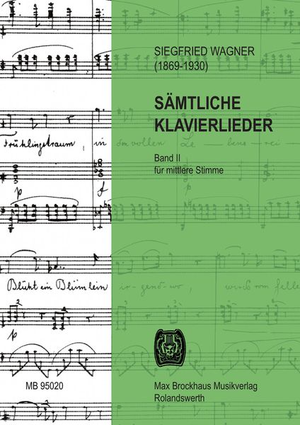 Sämtliche Klavierlieder, Band 2 : Für Mittlere Stimme und Klavier.