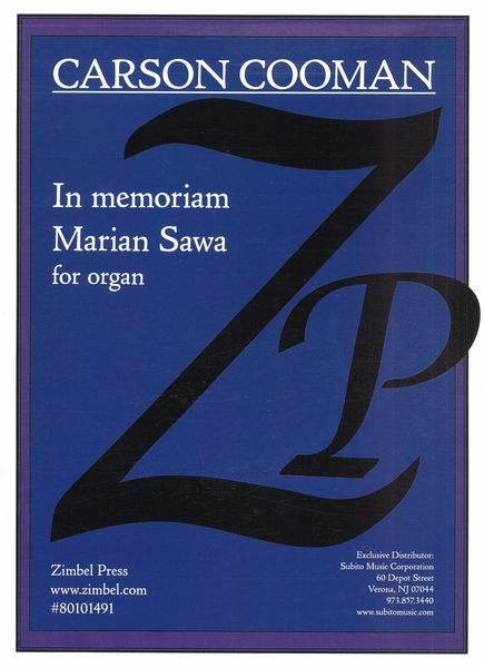 In Memoriam Marian Sawa, Op. 1372 : For Organ (2021).