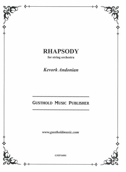 Rhapsody : For String Orchestra.