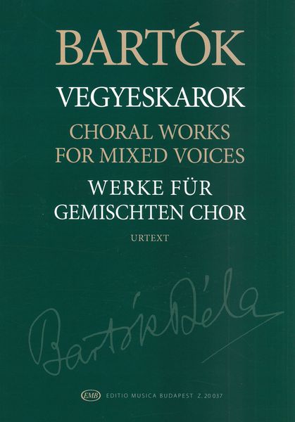 Choral Works For Mixed Voices / edited by Miklos Szabo.