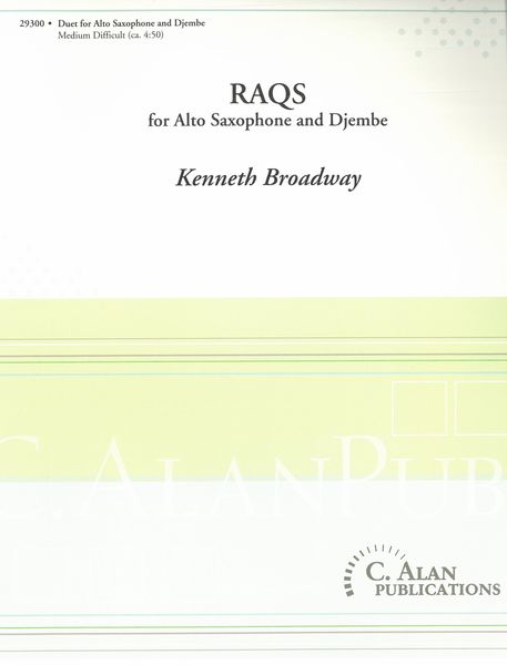 Raqs : For Alto Saxophone and Djembe (2014).