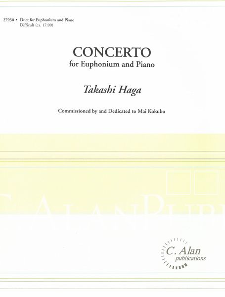 Concerto : For Euphonium and Piano.