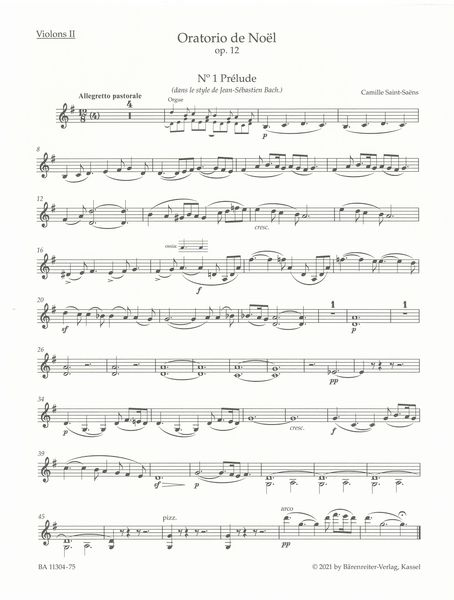 Oratorio De Noël Op. 12 / edited by Christina M. Stahl.