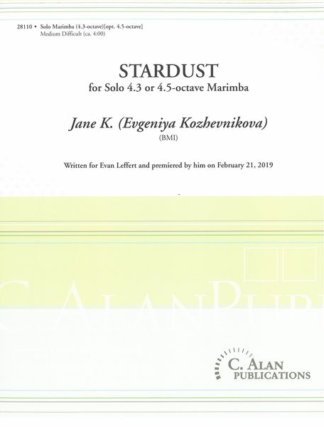Stardust : Solo 4.3 Or 4.5 Octave Marimba.