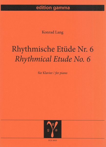 Rhythmische Etüde Nr. 6 : Für Klavier.