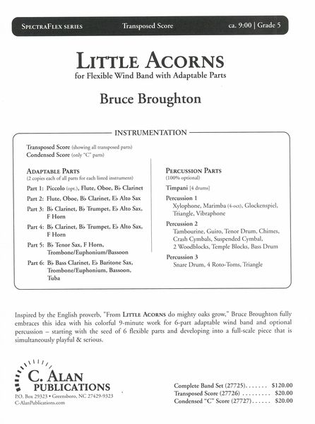 Little Acorns : For Flexible Wind Band With Adaptable Parts.