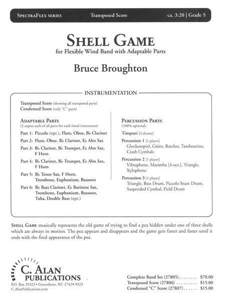 Shell Game : For Flexible Wind Band With Adaptable Parts.