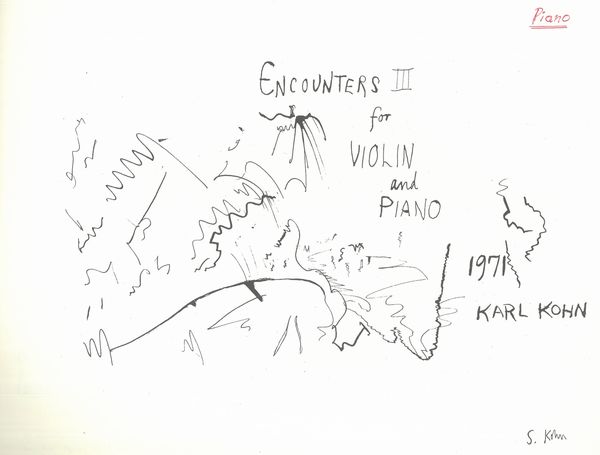 Encounters III : For Violin and Piano (1971).