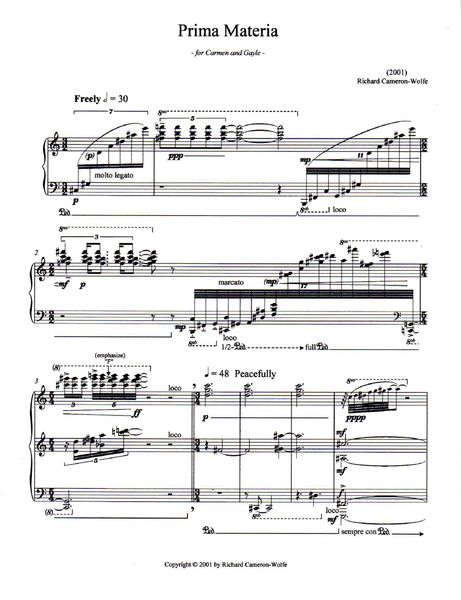 Prima Materia : For Solo Piano (2001).