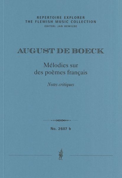 Mélodies Sur Des Poèmes Français : For Voice and Piano.
