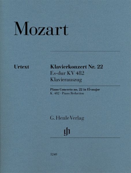 Klavierkonzert Nr. 22 Es-Dur, K 482 : Klavierauszug / edited by Cliff Eisen.