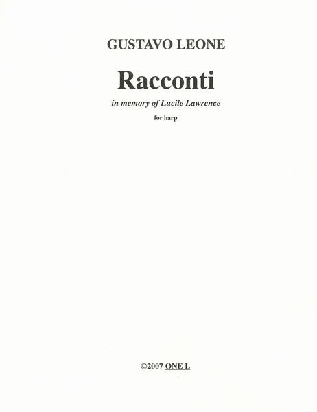 Racconti : For Harp (2007).