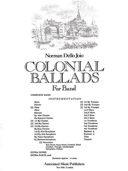 Colonial Ballads : For Band.