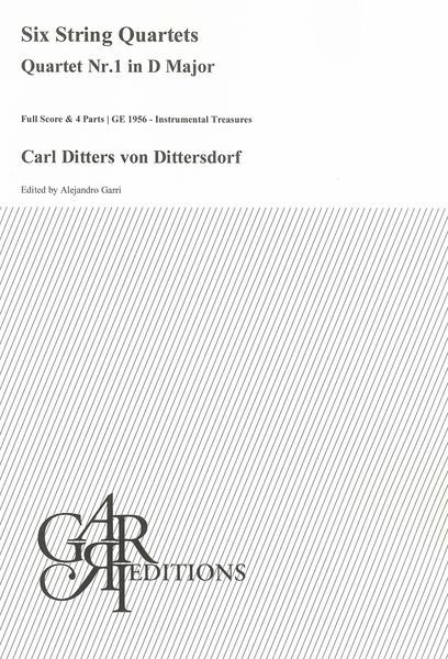 Six String Quartets - Quartet Nr. 1 In D Major / edited by Alejandro Garri.