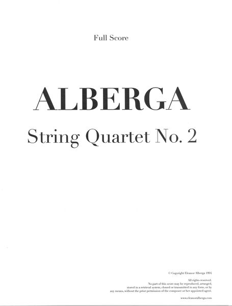 String Quartet No. 2 (1994).