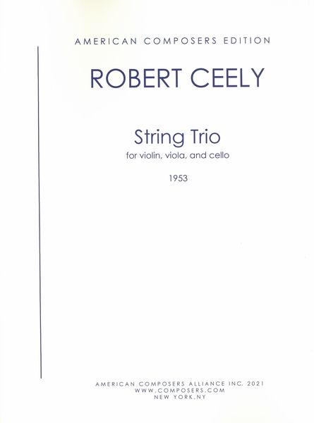 String Trio : For Violin, Viola and Cello (1953).