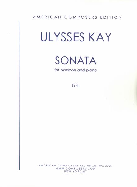 Sonata : For Bassoon and Piano (1941) / edited by Jeff Dunn.
