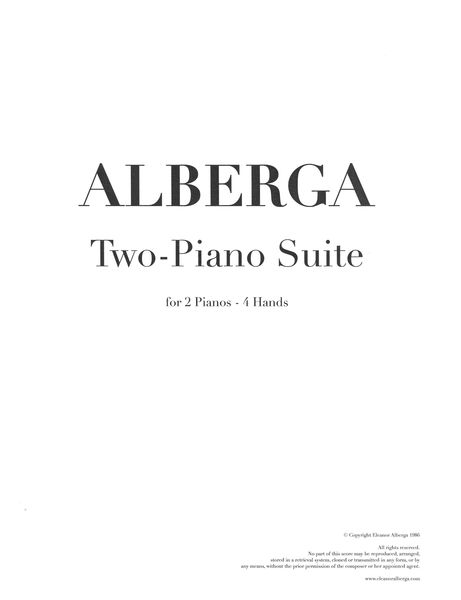 Two-Piano Suite : For 2 Pianos - 4 Hands (1986).