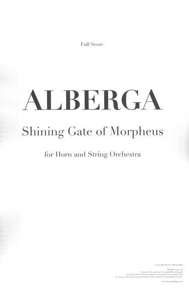 Shining Gate of Morpheus : For Horn and String Orchestra (2012).