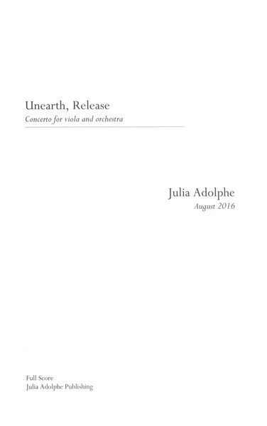 Unearth, Release : Concerto For Viola and Orchestra (2016).